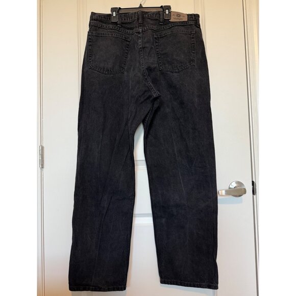 Wrangler Mens Authentic Black Jeans Size 38x32 5 Pocket Straight Leg - Picture 2 of 8